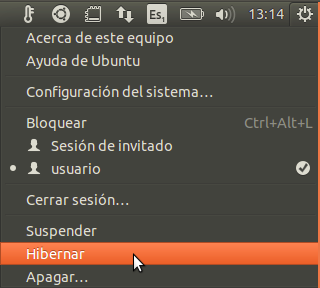 Quitar botón suspender e hibernar en Ubuntu 15.04 LTS Quitar botón suspender e hibernar en Ubuntu 15.04 LTS